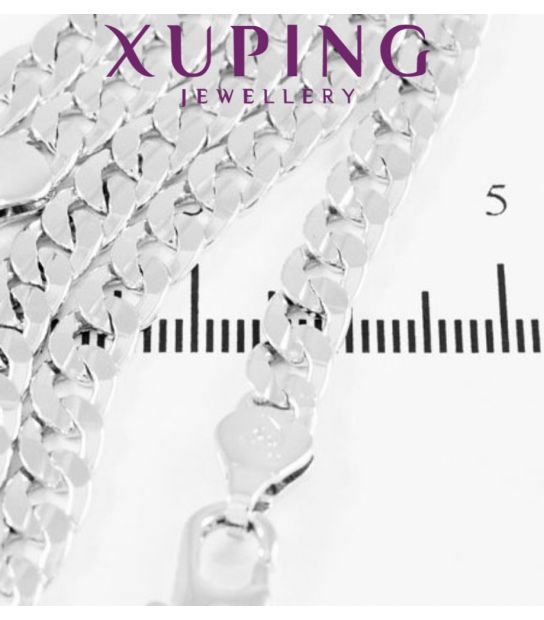 Ланцюжок Xuping панцирне плетіння 0,5/60 см родоване покриття