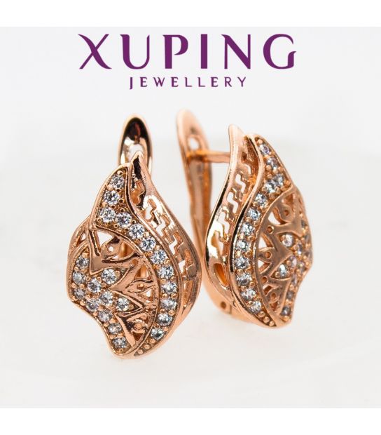 Сережки позолота "Грецький лист"