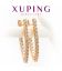 Сережки Xuping Дорожка-паличка (голочки) лимонна позолота (Медичне золото)