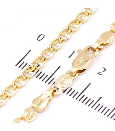 Цепочка лимонная позолота "лав" 0,3/60 см (Медицинское золото)